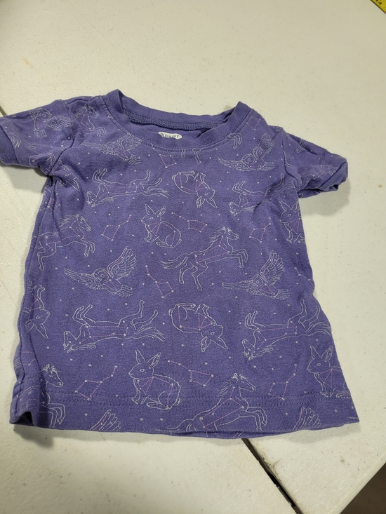 Old Navy Other - Old Navy Purple Short Sleeve Tee with Woodland & Mythical Animal Line Art